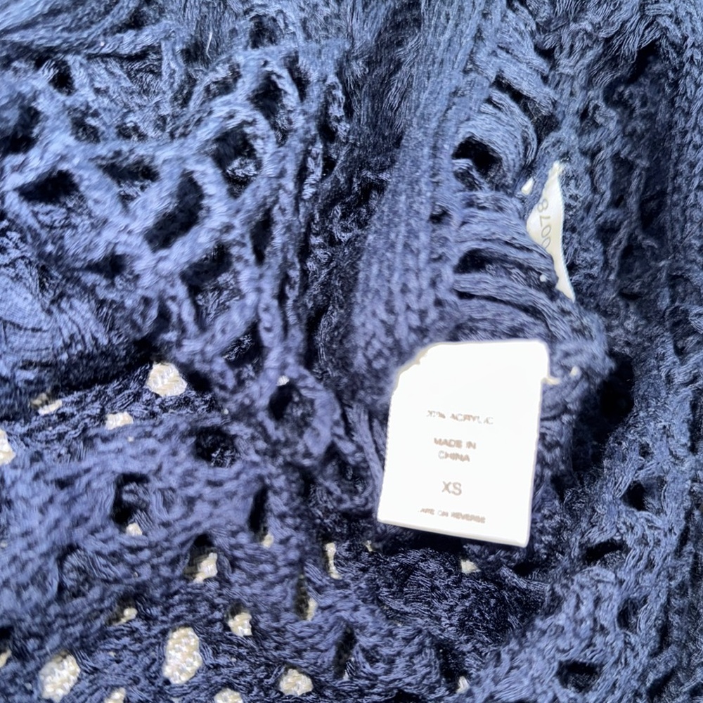 New York & Company Navy Crochet Top - Picture 5 of 5